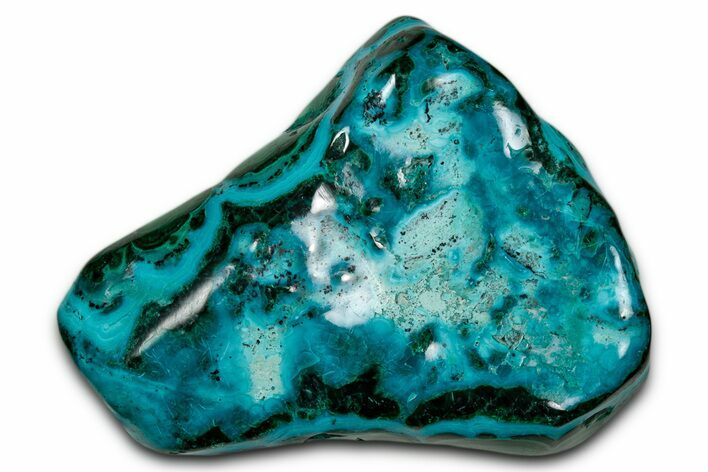 Vibrant Polished Malachite with Chrysocolla - DR Congo #336848